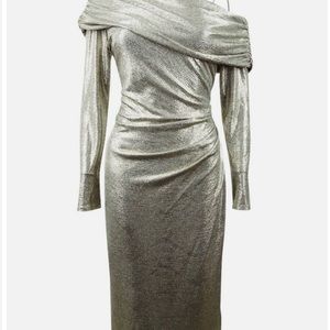 Betsy & Adam Womens Off the Shoulder Asymmetrical Dress.  Size 10